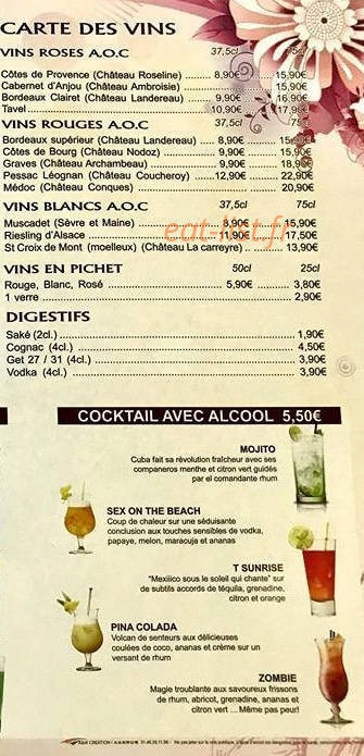 Ami Buffet — carte page 2