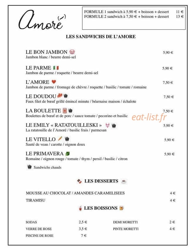 Amore — carte page 1