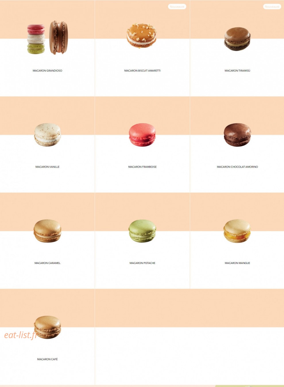 Amorino — carte page 10