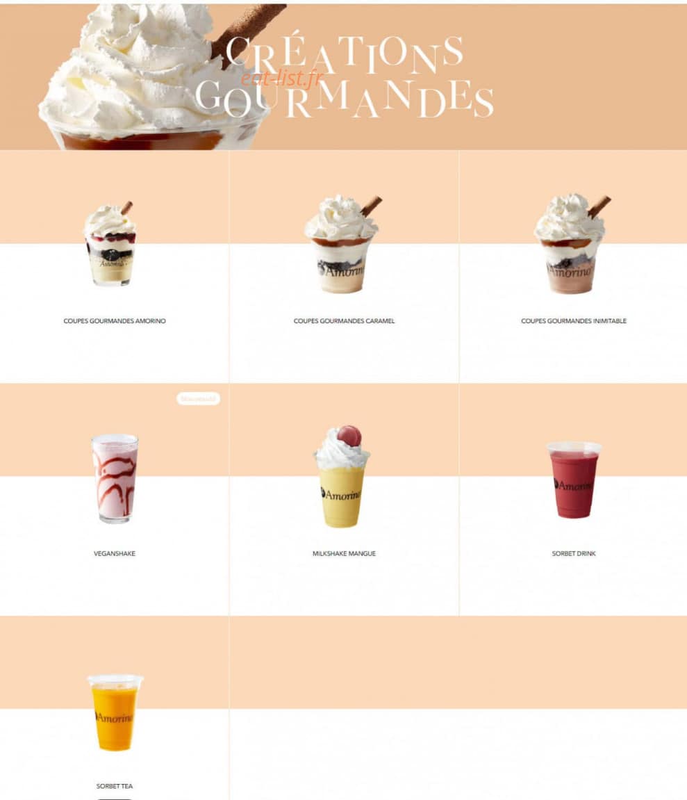 Amorino — carte page 9