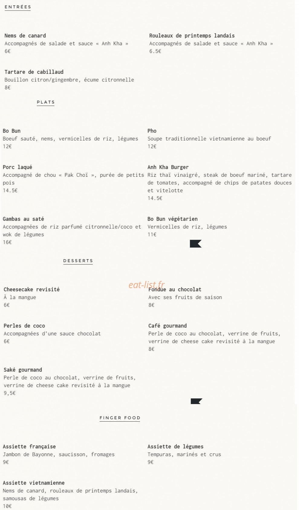 Anh Kha — carte page 1