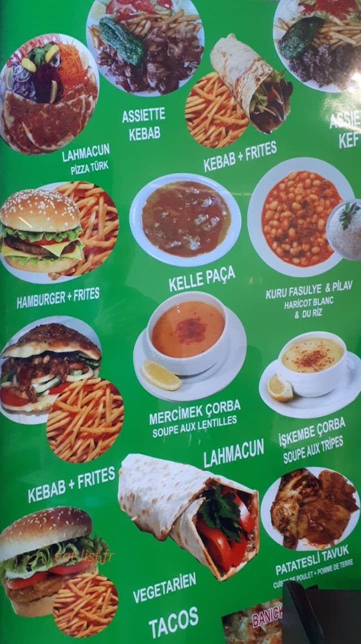 Antalya Kebab — carte page 1