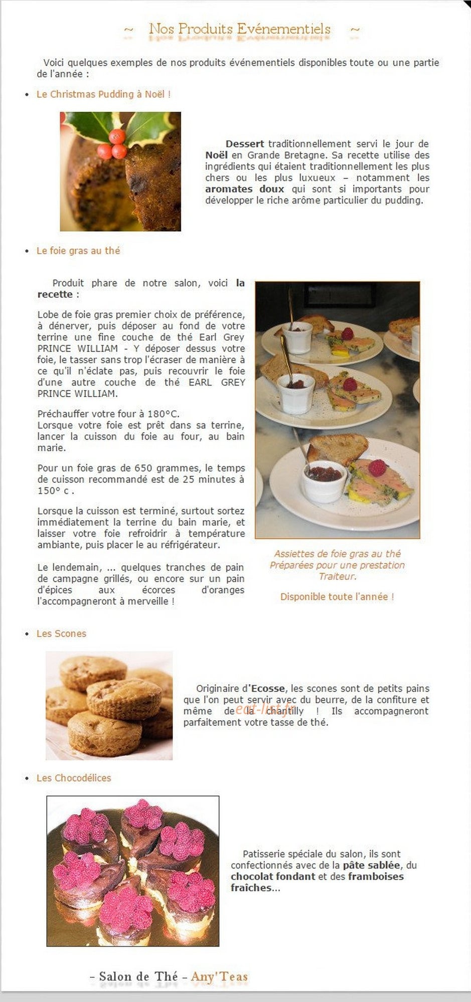 Any Teas — carte page 2