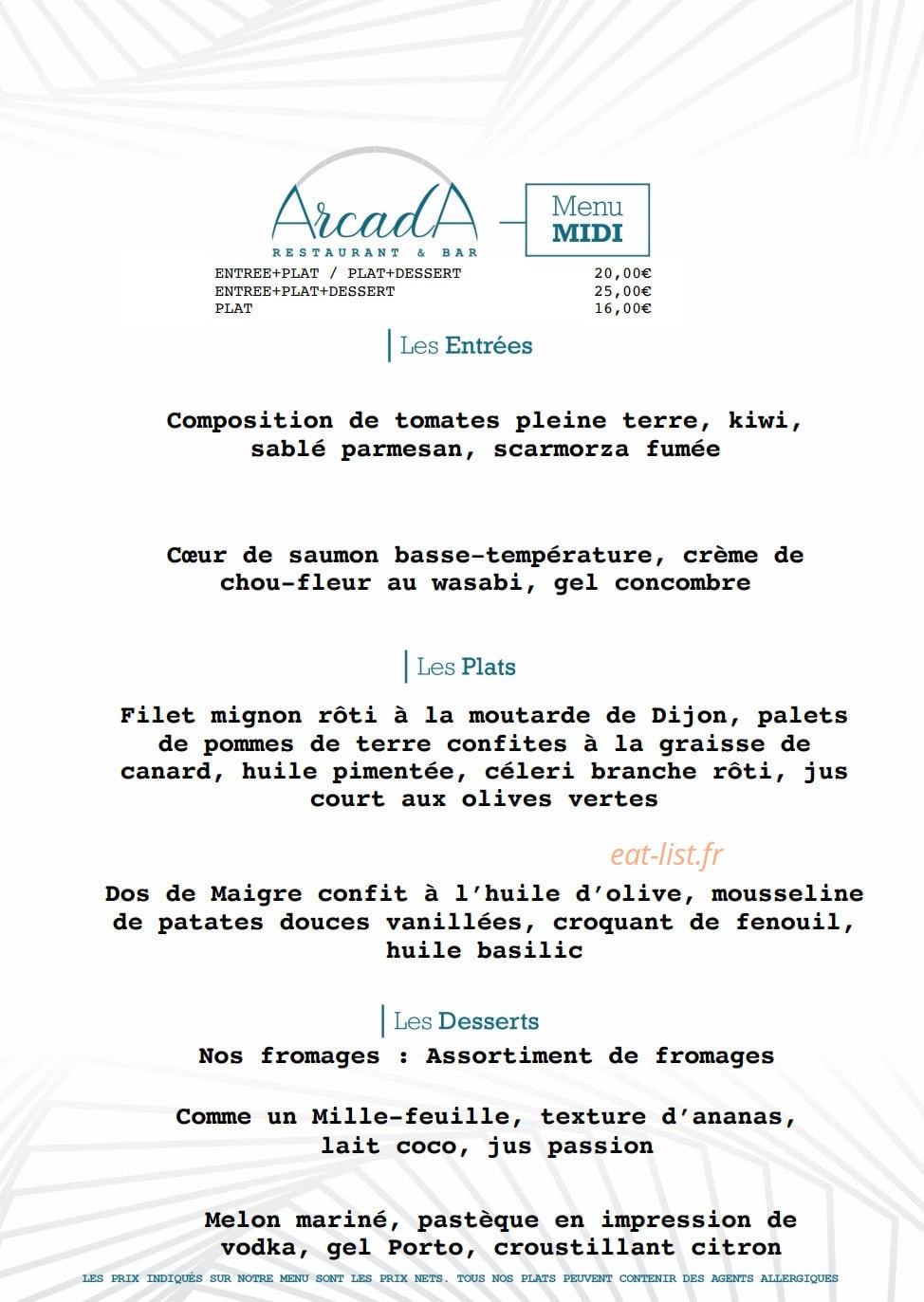 Arcada — carte page 1