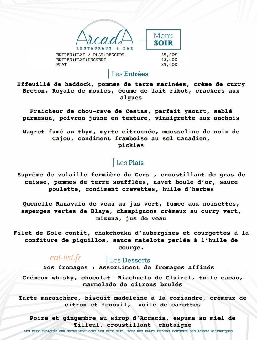 Arcada — carte page 2