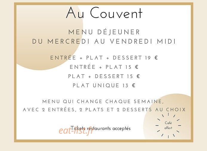 Au Couvent — carte page 3