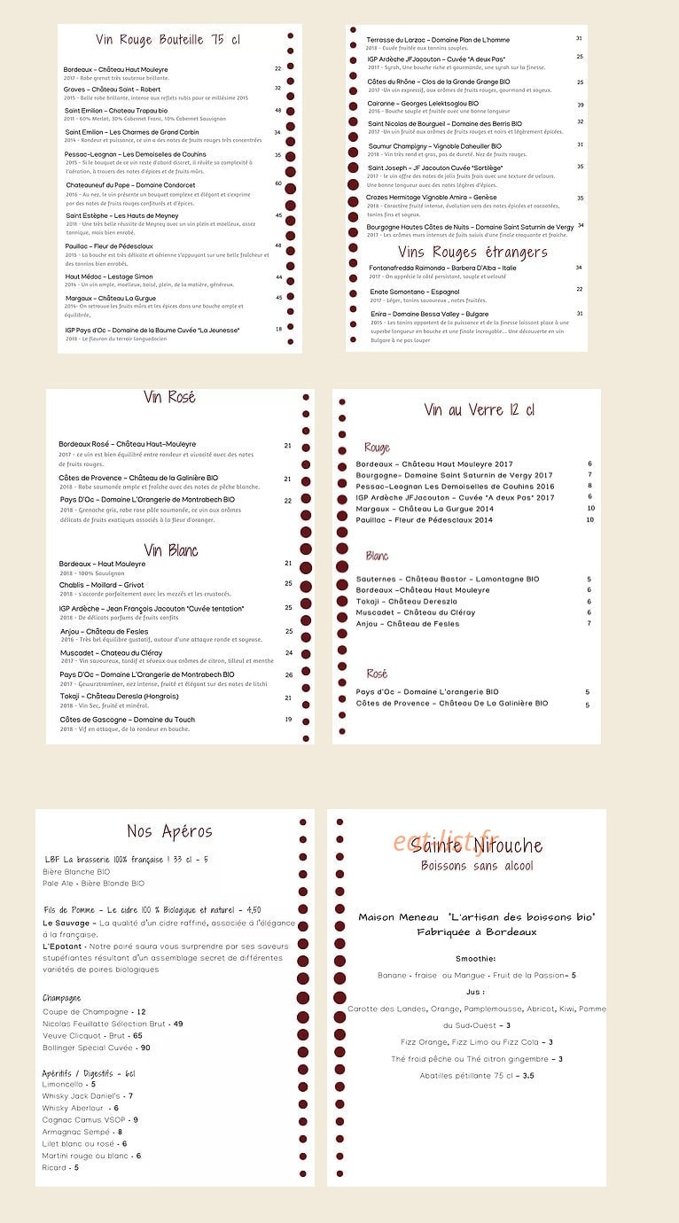 Au Couvent — carte page 4