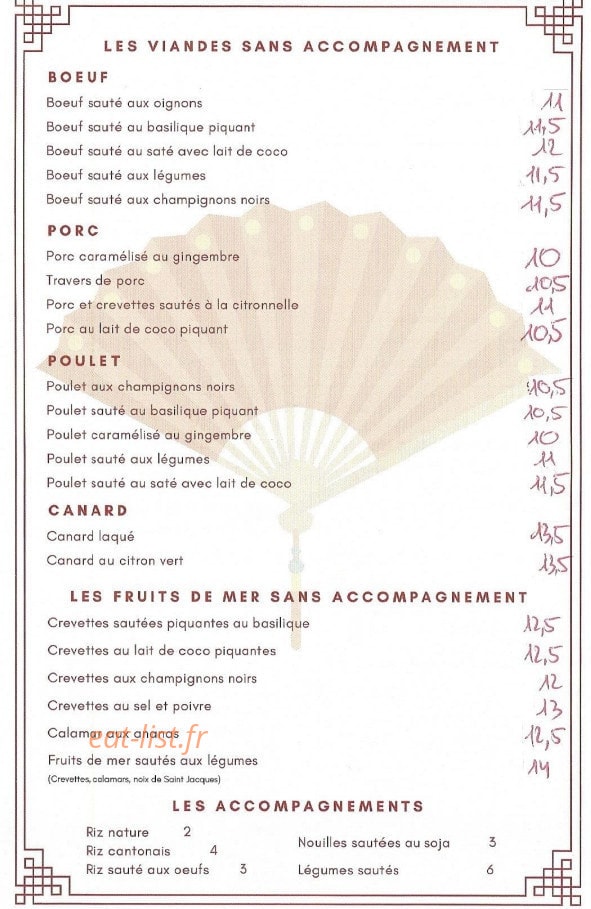 Au P'tit hanoi — carte page 2