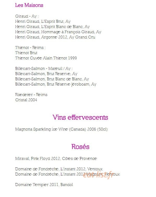 Aux quatre coins du vin — carte page 8