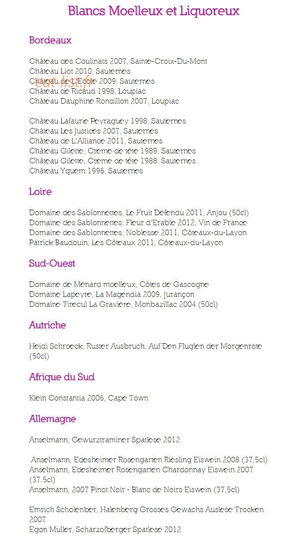 Aux quatre coins du vin — carte page 6