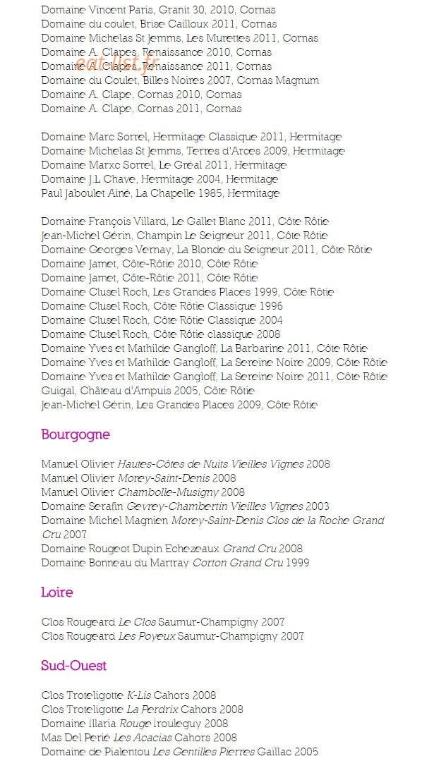 Aux quatre coins du vin — carte page 14