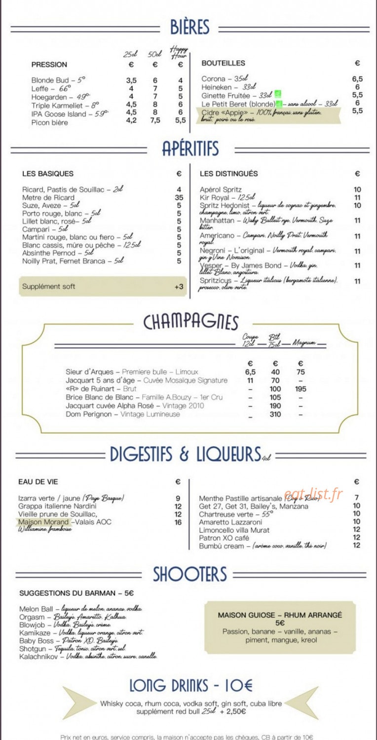 Aux Reves — carte page 4