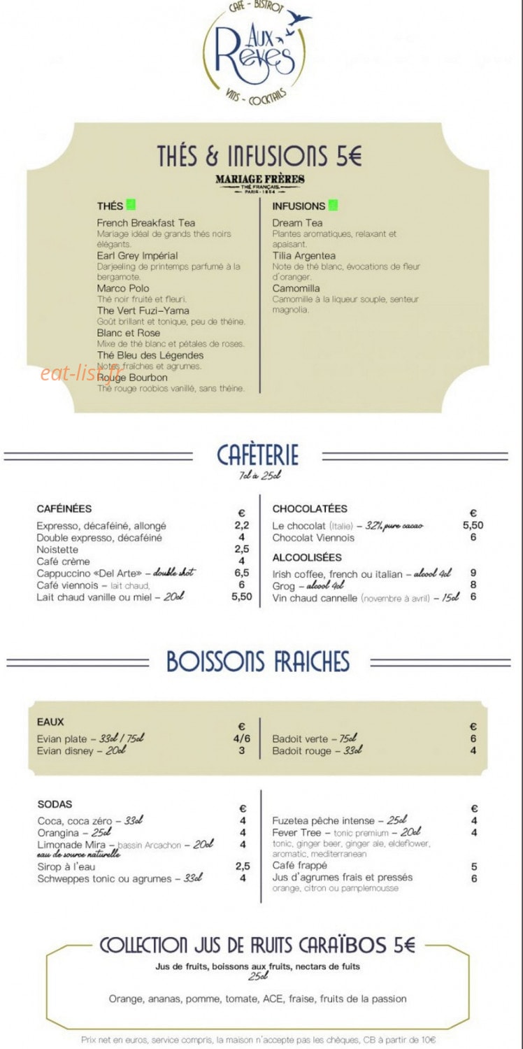 Aux Reves — carte page 3