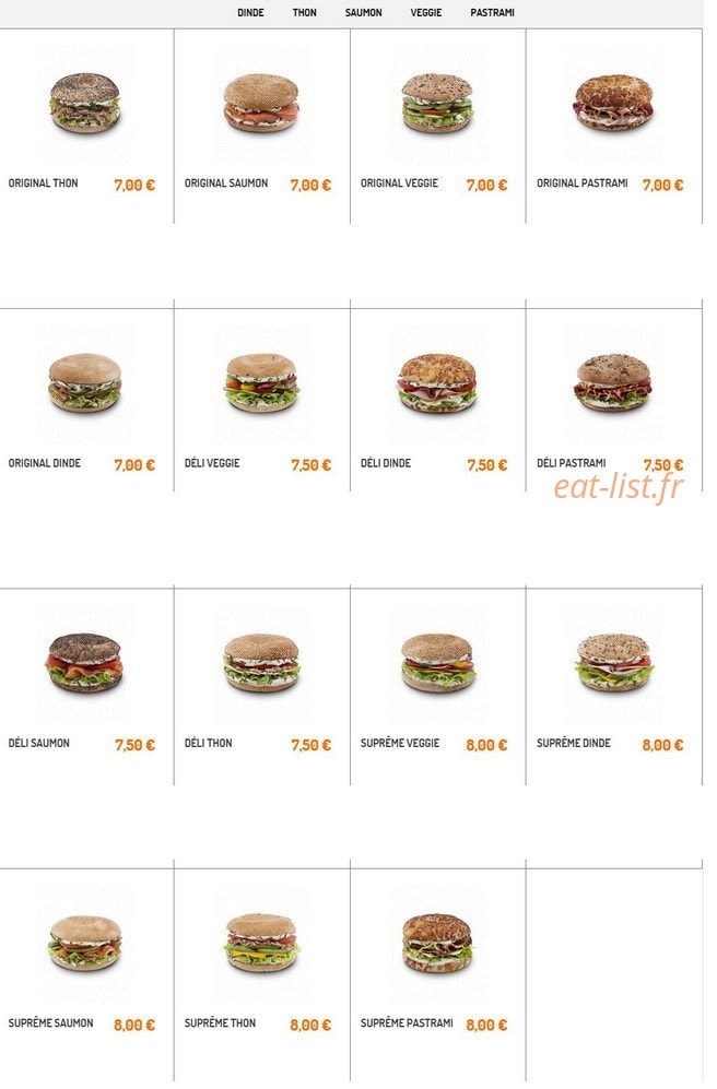 Bagel Corner — carte page 2