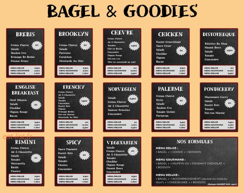 Bagel & Goodies — carte page 2