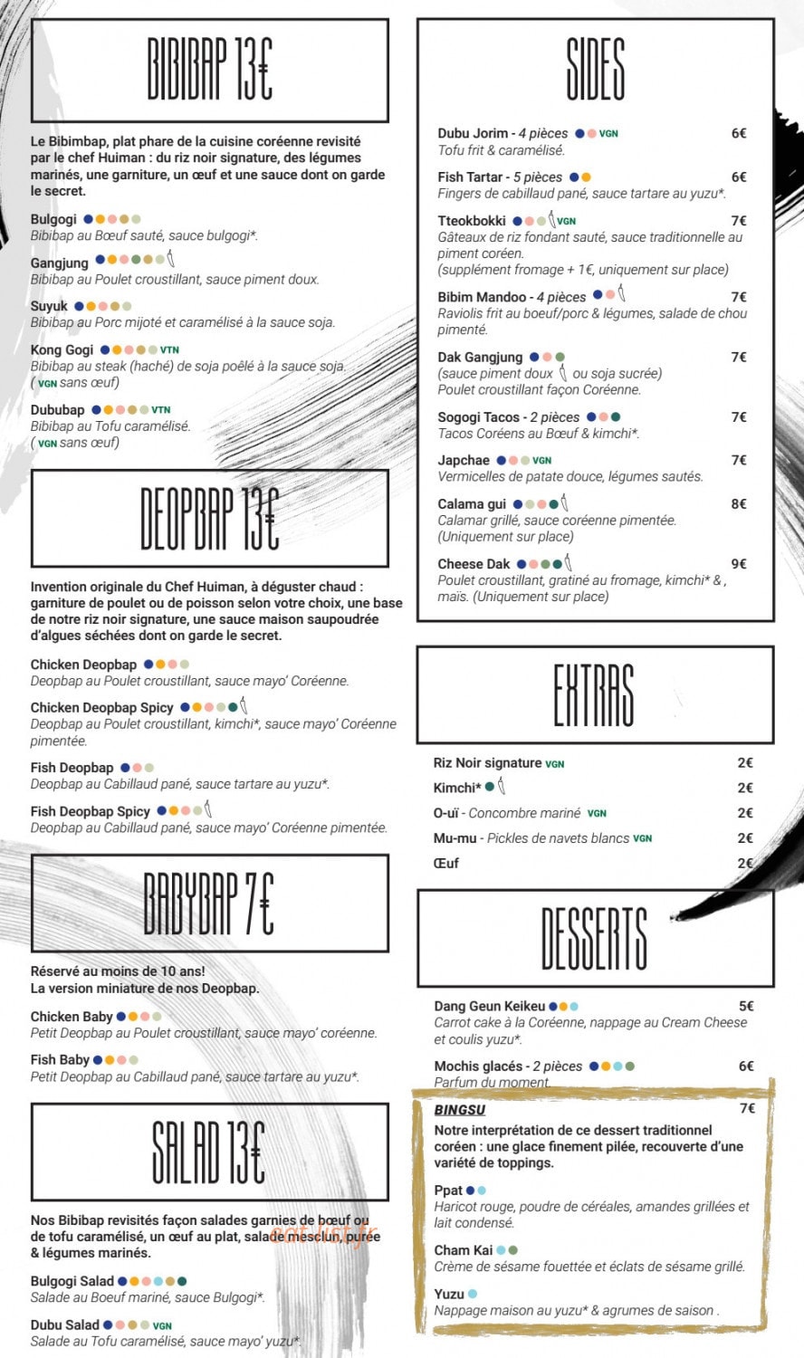 Bibibap — carte page 2