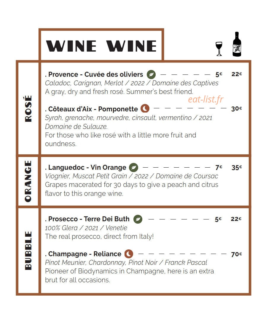 Bistrot Maurice — carte page 15