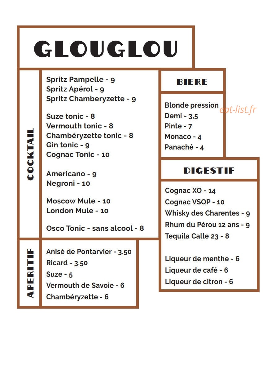 Bistrot Maurice — carte page 4