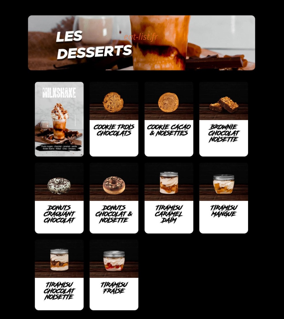 Black and White Burger — carte page 4