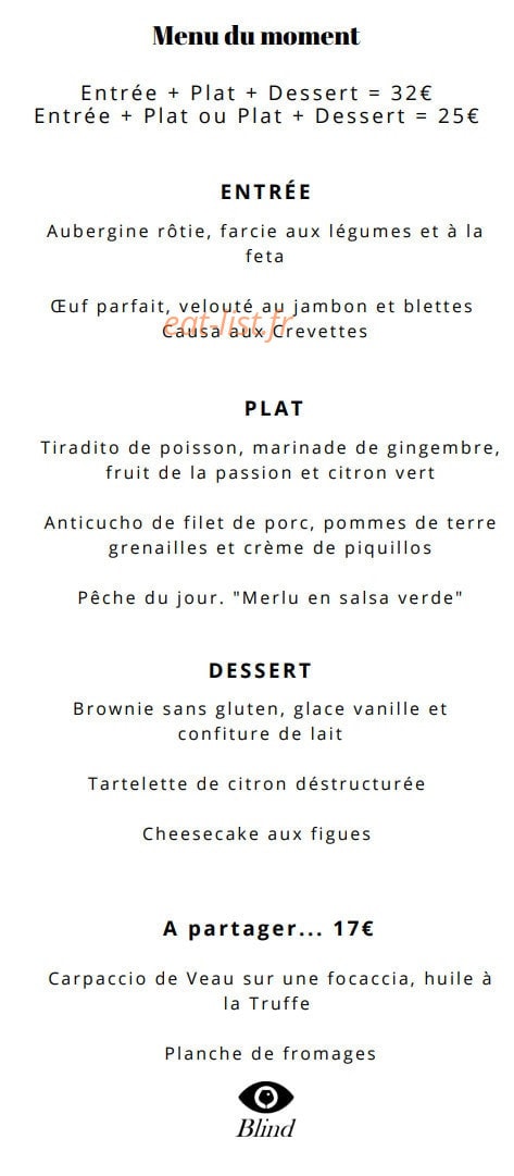 Blind — carte page 1