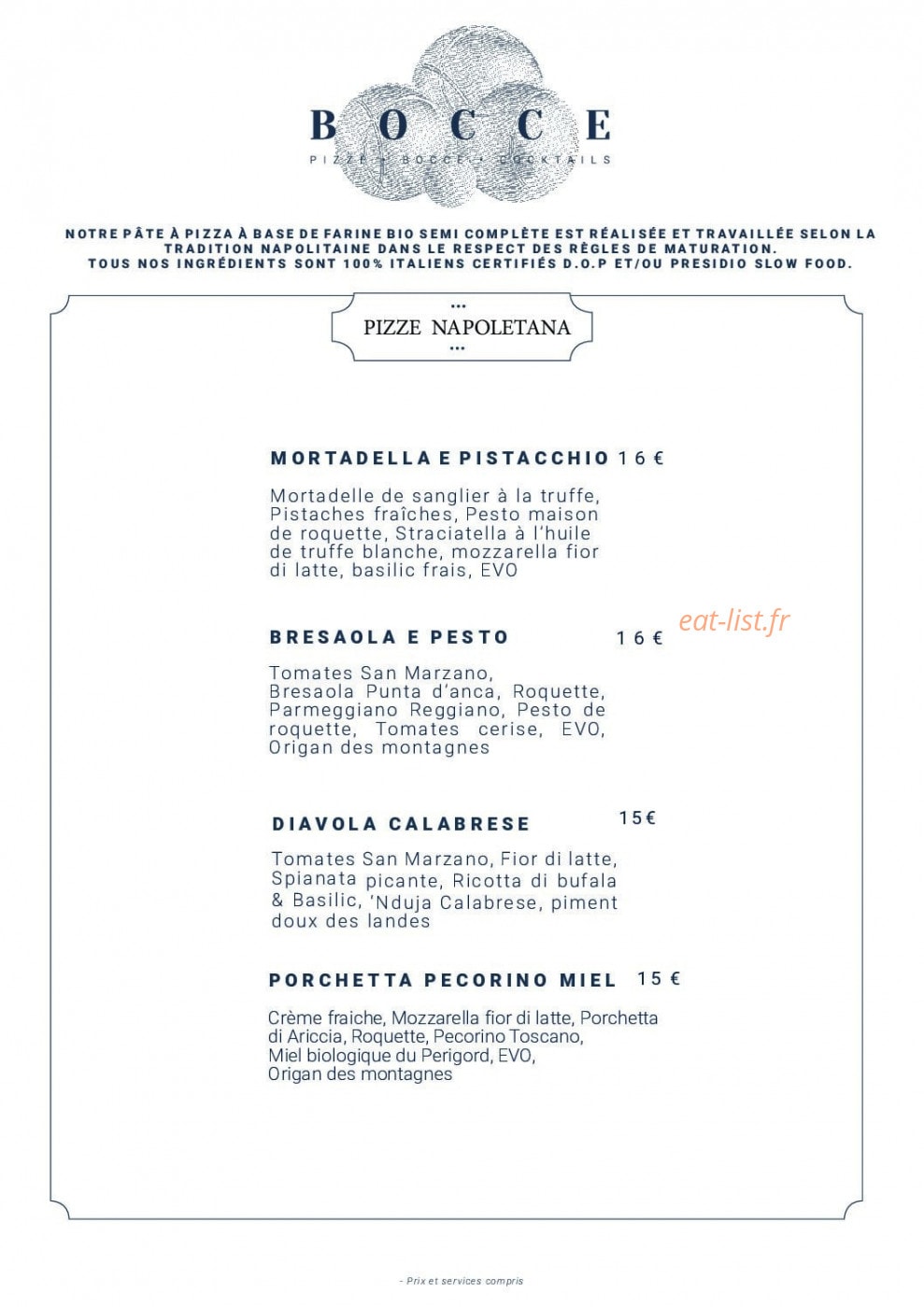 Bocce — carte page 2