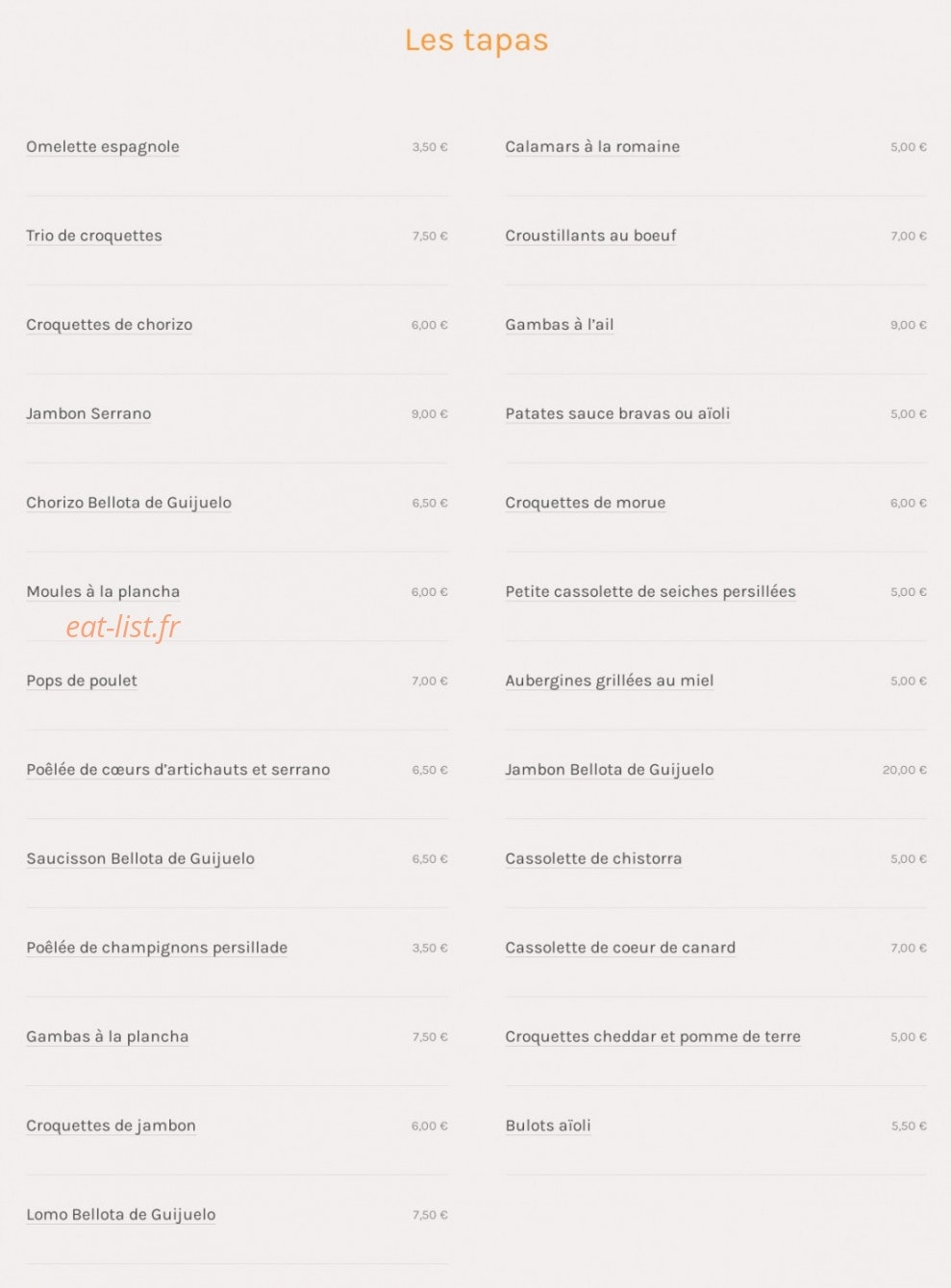 Bodega-bodega — carte page 6