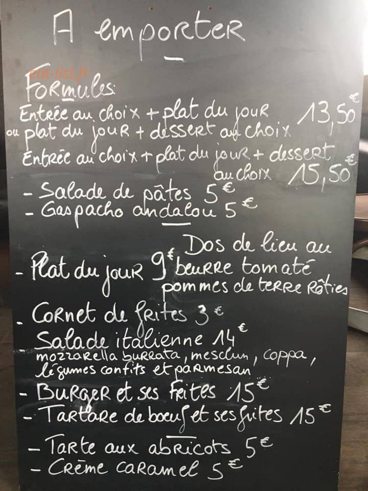 Brasserie du Sud-Ouest — carte page 1
