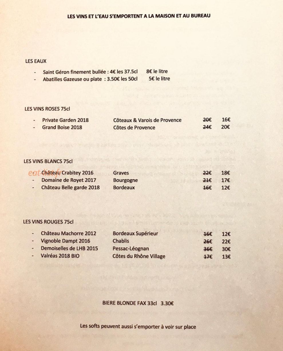Brasserie Le Foch — carte page 2