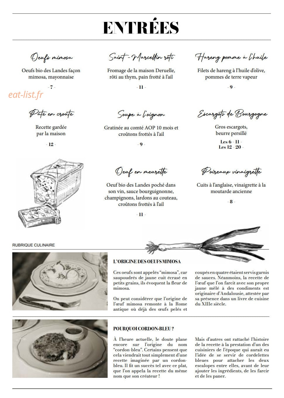 Brasserie Maillard — carte page 2