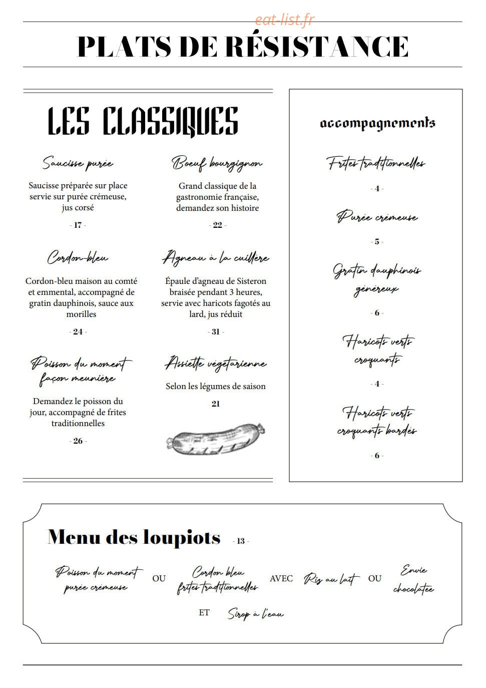 Brasserie Maillard — carte page 3