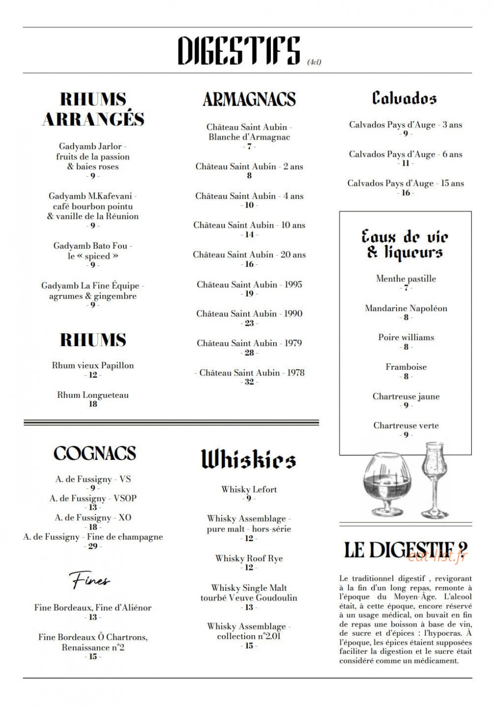 Brasserie Maillard — carte page 11