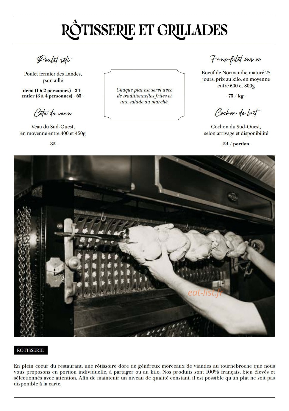 Brasserie Maillard — carte page 4