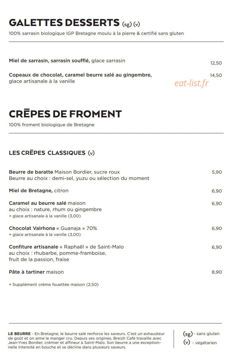 Breizh Café — carte page 5