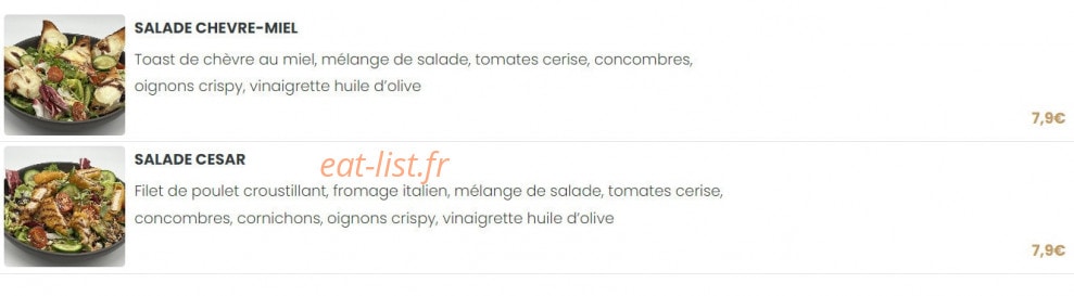 Burger café — carte page 5