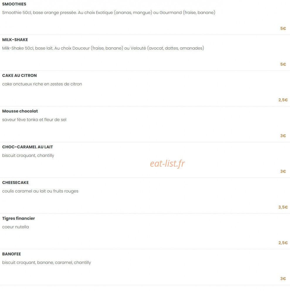 Burger café — carte page 8