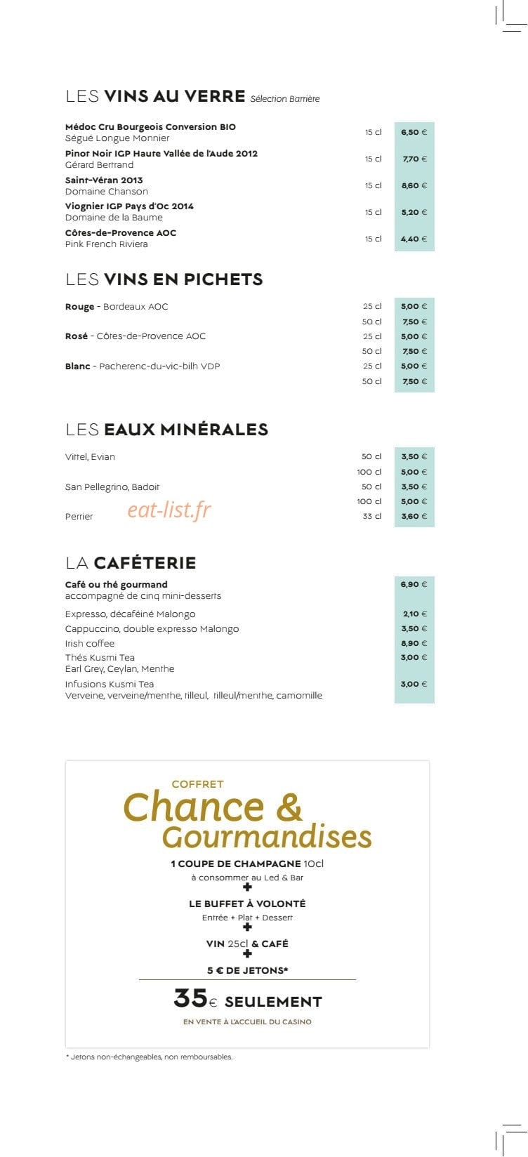 Café Barrière — carte page 4