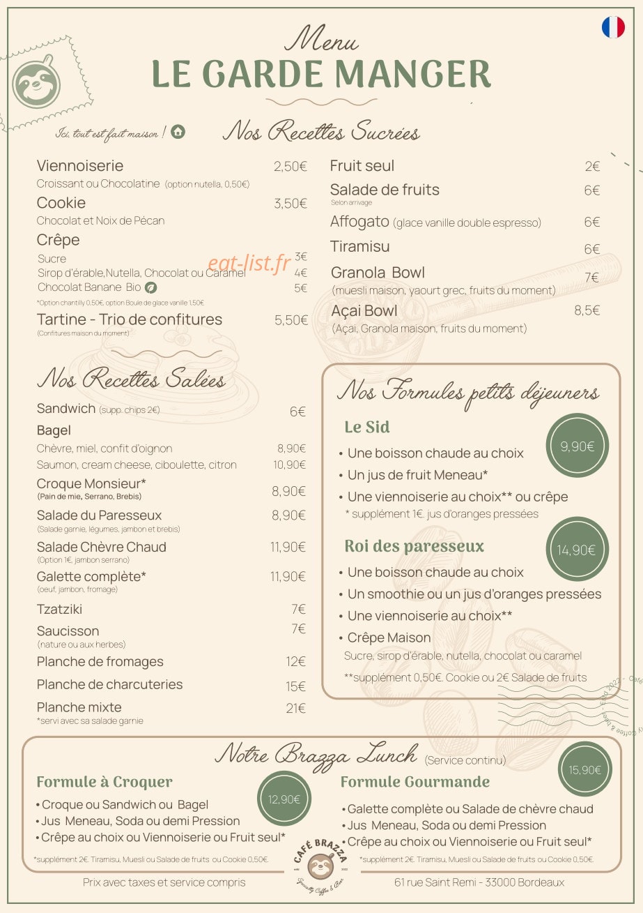 Café Brazza — carte page 4