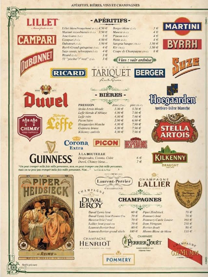 Café Brun — carte page 2