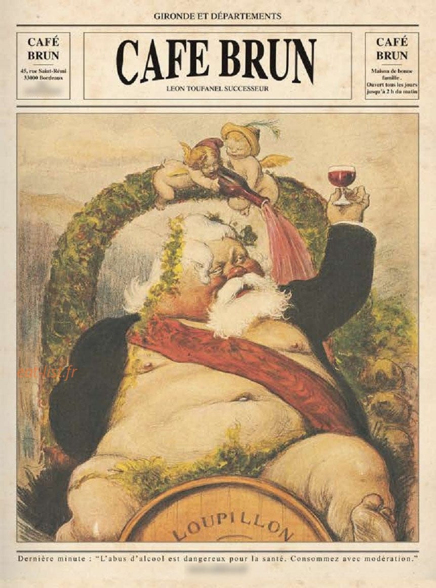 Café Brun — carte page 1