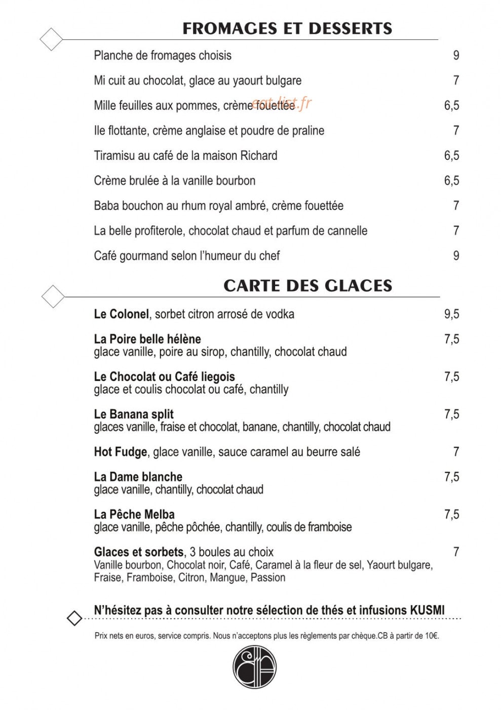 Café des arts — carte page 3