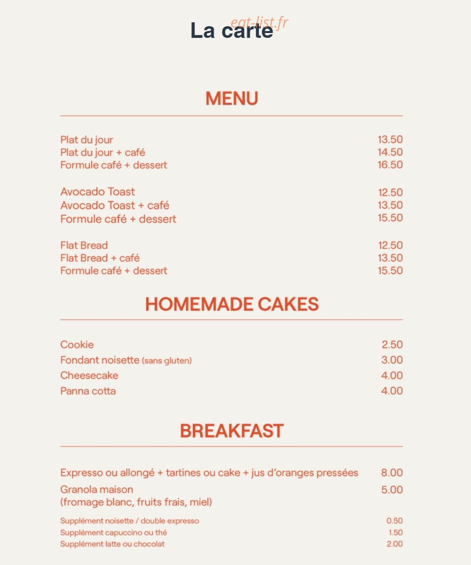 Cafe Gusco — carte page 1