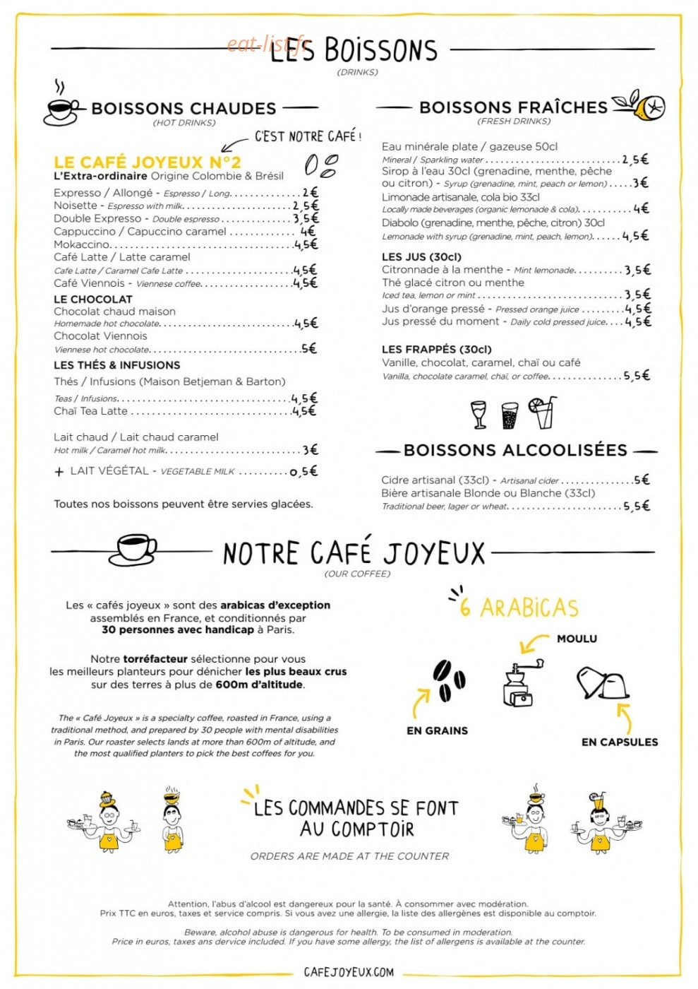 Café Joyeux — carte page 2