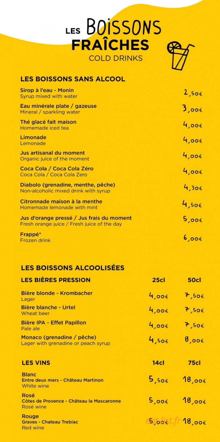Café Joyeux — carte page 3