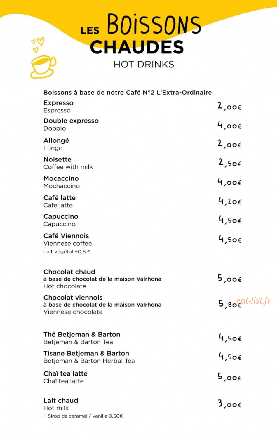 Café Joyeux — carte page 4