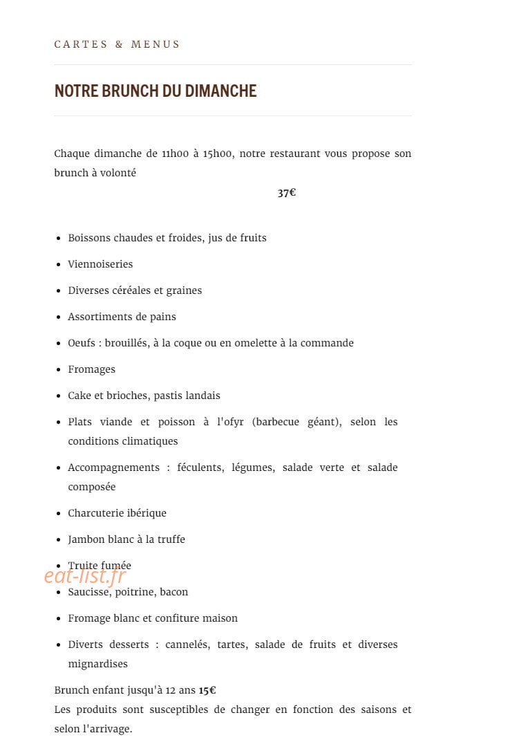 Café Maritime — carte page 1