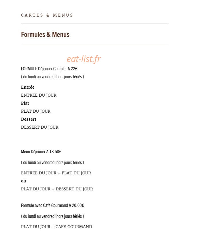 Café Maritime — carte page 4