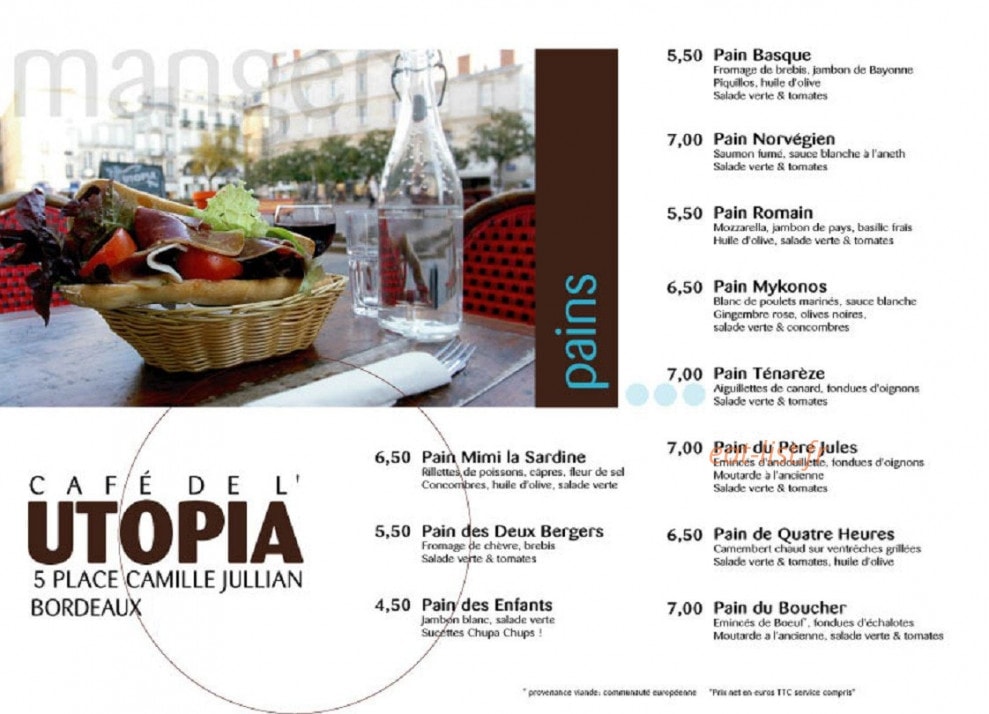 Café Utopia — carte page 3