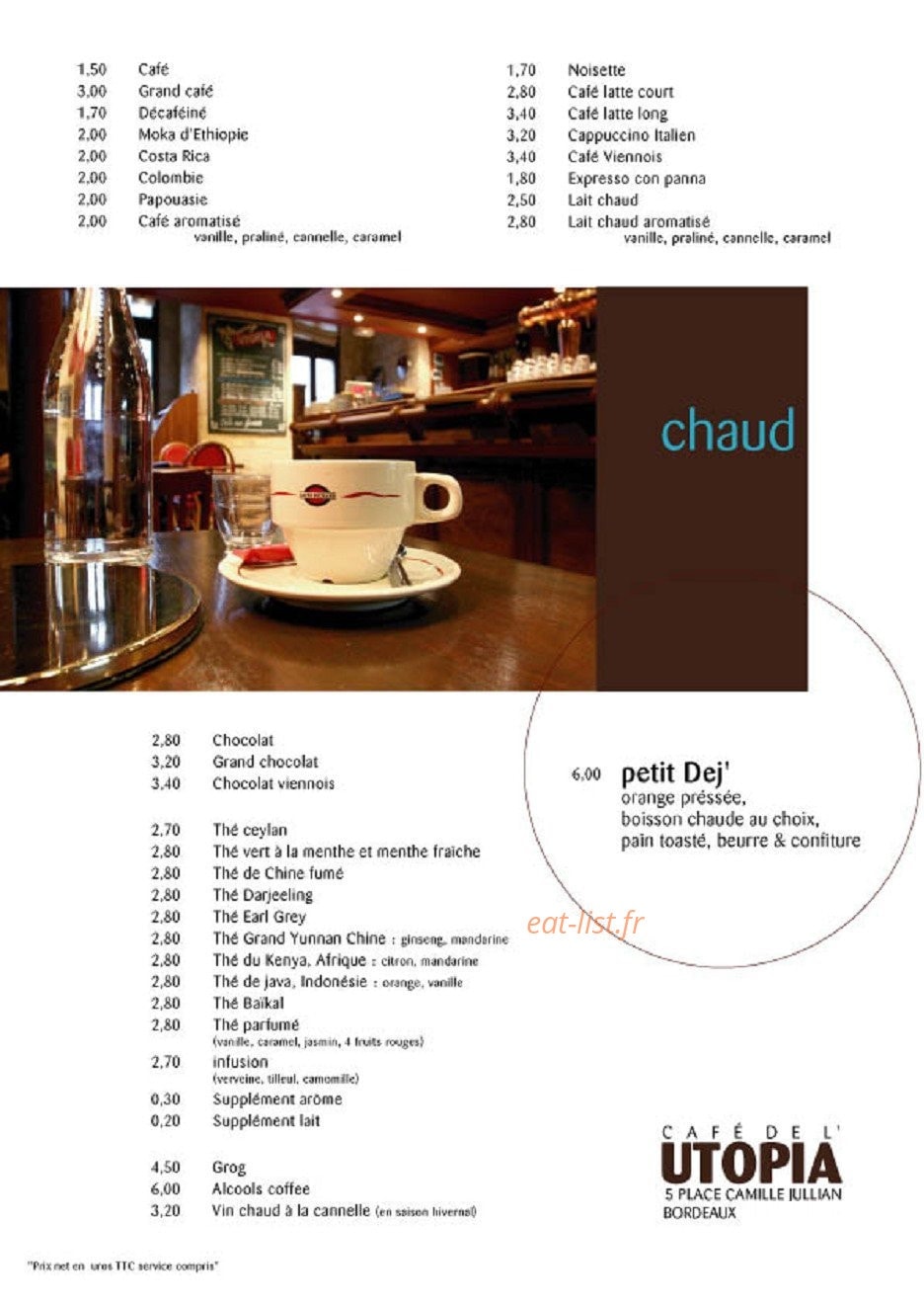Café Utopia — carte page 5