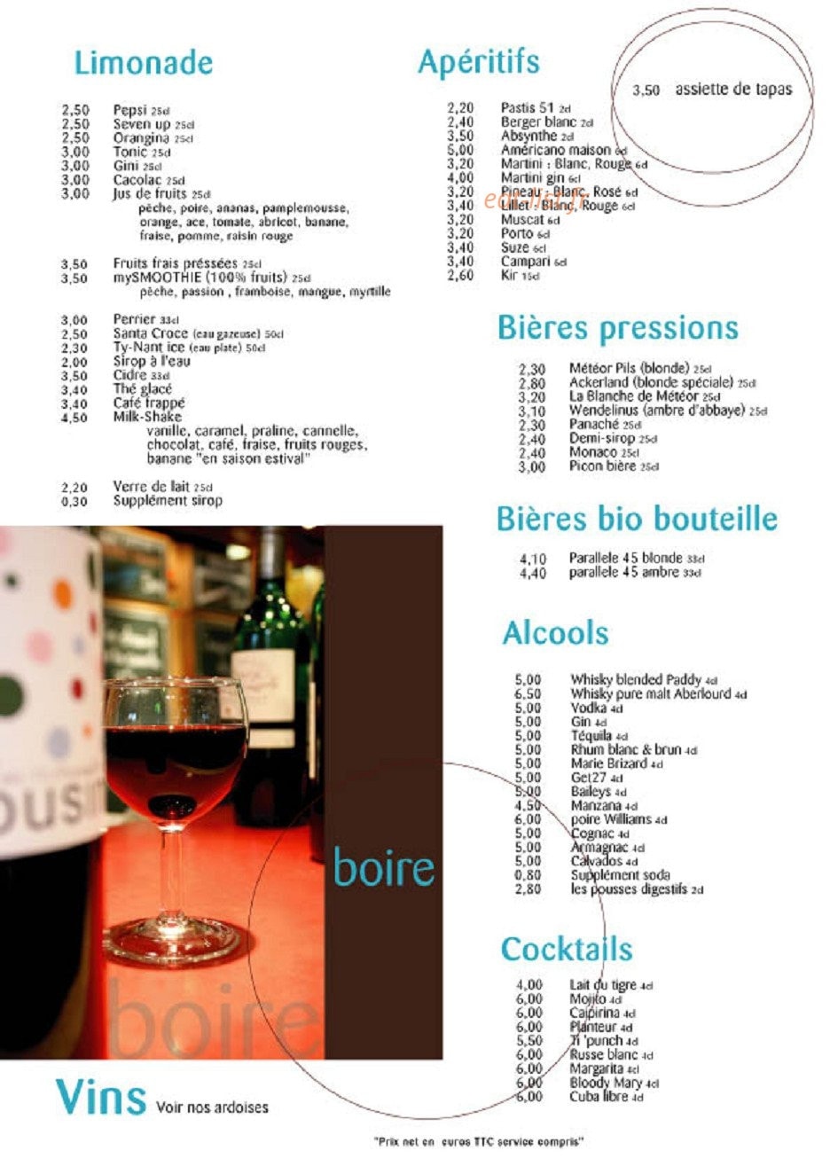 Café Utopia — carte page 4