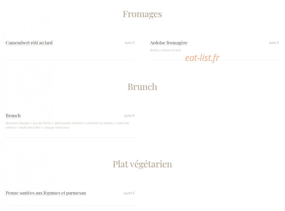 Cajou Caffé — carte page 4